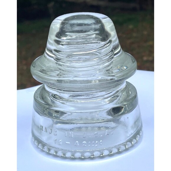 Vintage Hemingray 19 Glass Insulator CD 163 RDP Clear (1950) MINT Condition - Picture 7 of 8